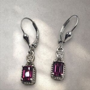 Garnet and Zircon Earrings